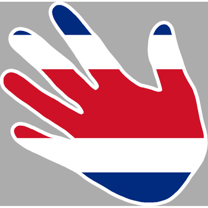 Costa Rica main - 17x17cm - Sticker/autocollant