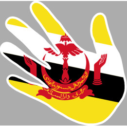 Brunei - 17x17cm - Sticker/autocollant