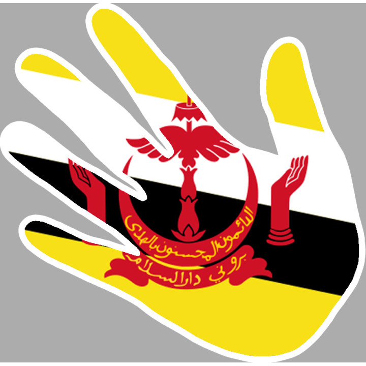 Brunei - 17x17cm - Sticker/autocollant