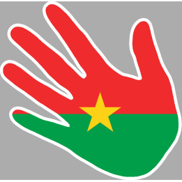 Burkina Faso - 5x5cm - Sticker/autocollant