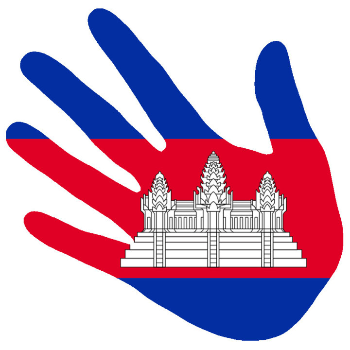 Cambodge - 5x5cm - Sticker/autocollant