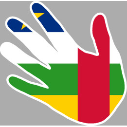 République Centrafrique - 5x5cm - Sticker/autocollant