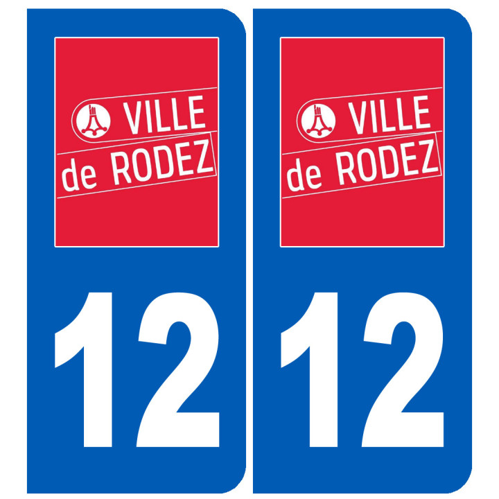 immatriculation Rodez 12 - Sticker/autocollant
