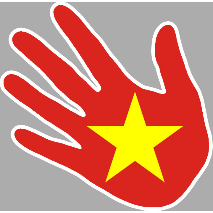 viet nam - 17x17cm - Sticker/autocollant