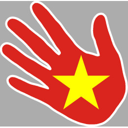 viet nam - 5x5cm - Sticker/autocollant