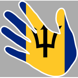 Barbados - 5x5cm - Sticker/autocollant
