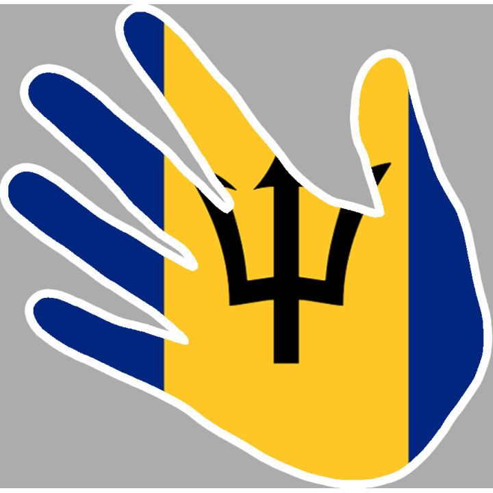 Barbados - 5x5cm - Sticker/autocollant