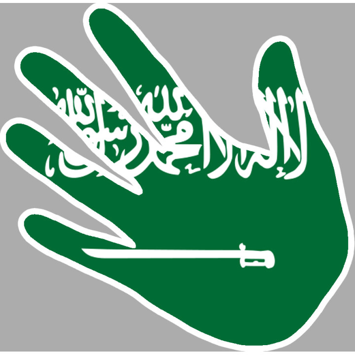 Arabie Saoudite - 17x17cm - Sticker/autocollant