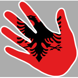 Albanie - 5x5cm - Sticker/autocollant