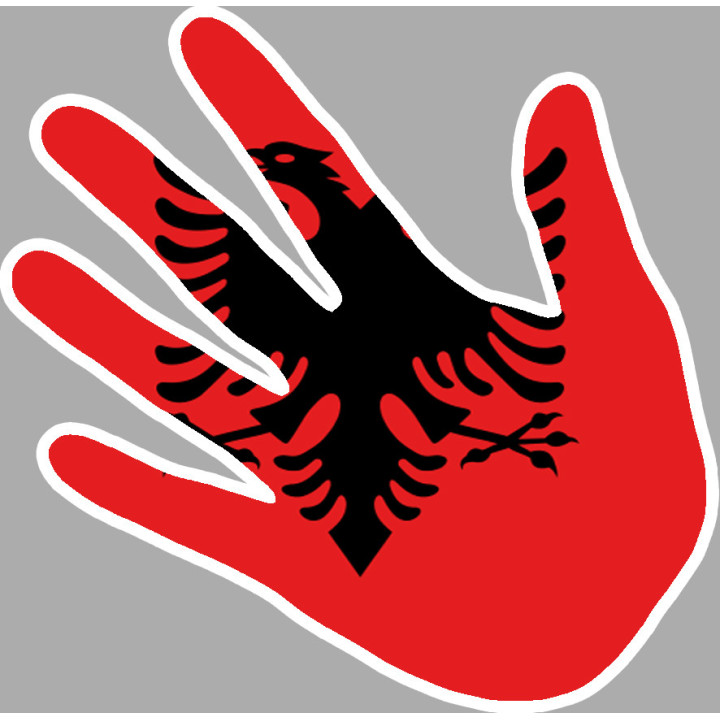 Albanie - 5x5cm - Sticker/autocollant