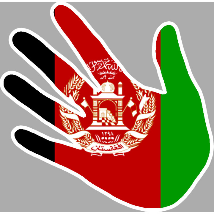 Afghanistan - 17x17cm - Sticker/autocollant