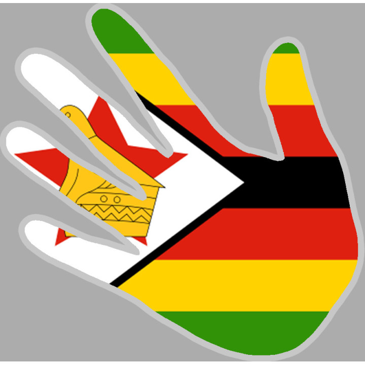 Zimbabwe - 17x17cm - Sticker/autocollant