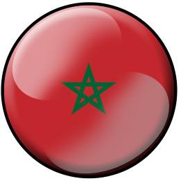 Maroc rond - 10x10cm - Sticker/autocollant