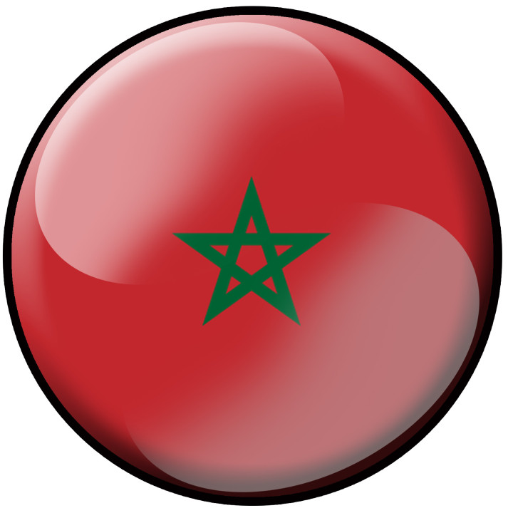 Maroc rond - 5x5cm - Sticker/autocollant
