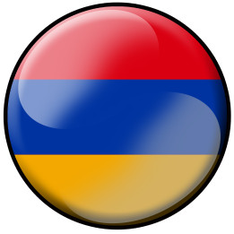 Arménie rond - 10x10cm - Sticker/autocollant