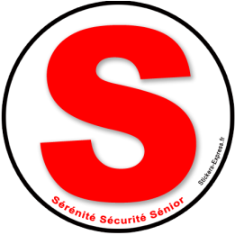 Sérénite sécurite sénior - 10cm - Sticker/autocollant