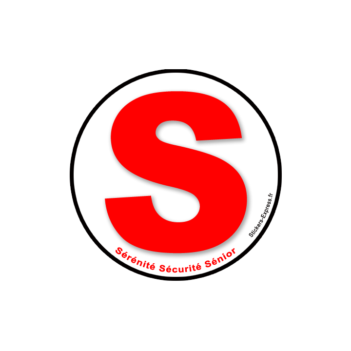 Sérénite sécurite sénior - 10cm - Sticker/autocollant