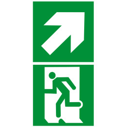 sortie de secours dessus droite (2fois 10x10cm) - sticker/autocollant