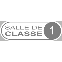 salle de classe 1 - 20x6.5cm - Sticker/autocollant