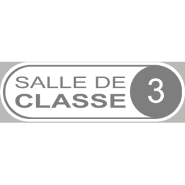 salle de classe 3 - 20x6.5cm - Sticker/autocollant
