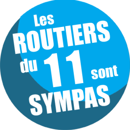 les routiers 11 de l'Aude sont sympas - 15cm - sticker/autocollant