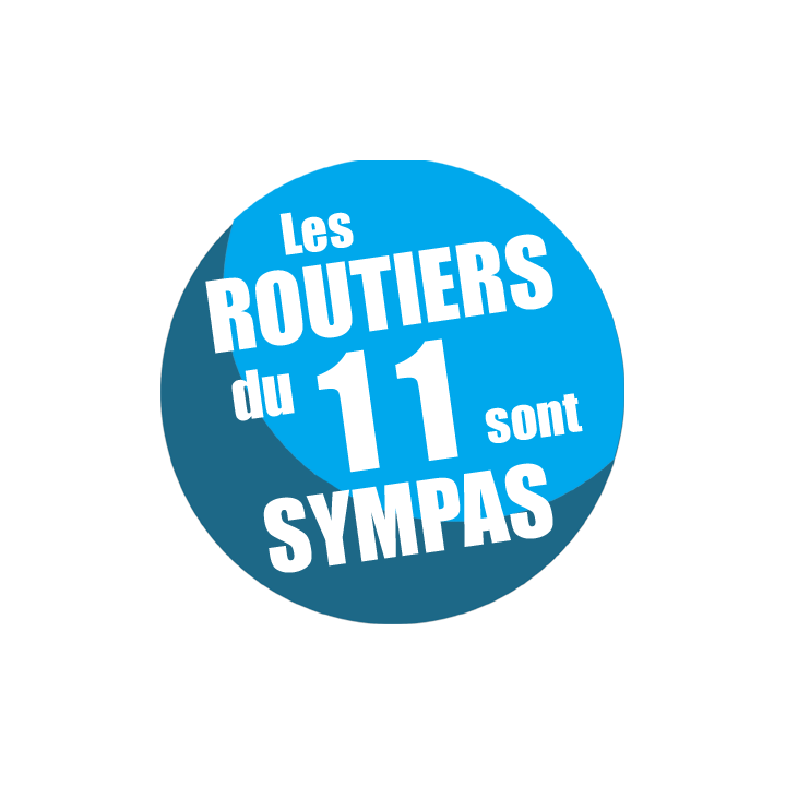 les routiers 11 de l'Aude sont sympas - 15cm - sticker/autocollant