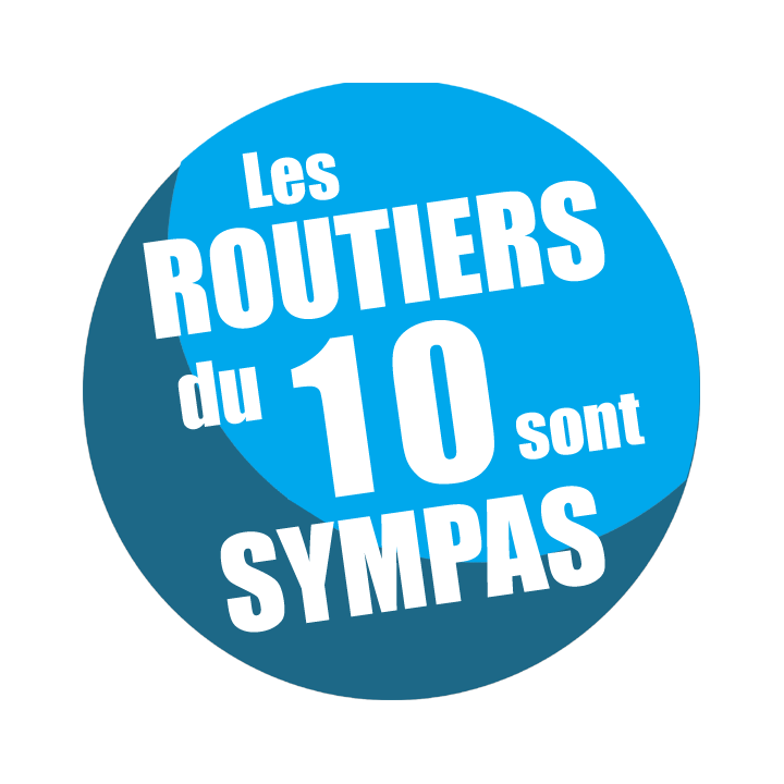 les routiers 10 de l'Aube sont sympas - 10cm - sticker/autocollant