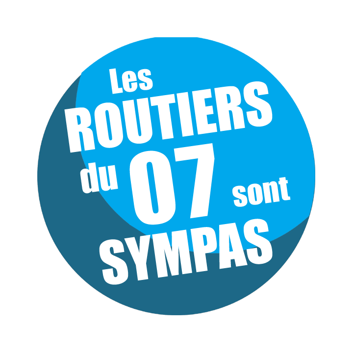 les routiers 07 de l'Ardèche sont sympas - 15cm - Sticker/autocollant