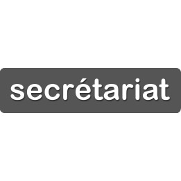 secrétariat gris - 28x7cm - Sticker/autocollant