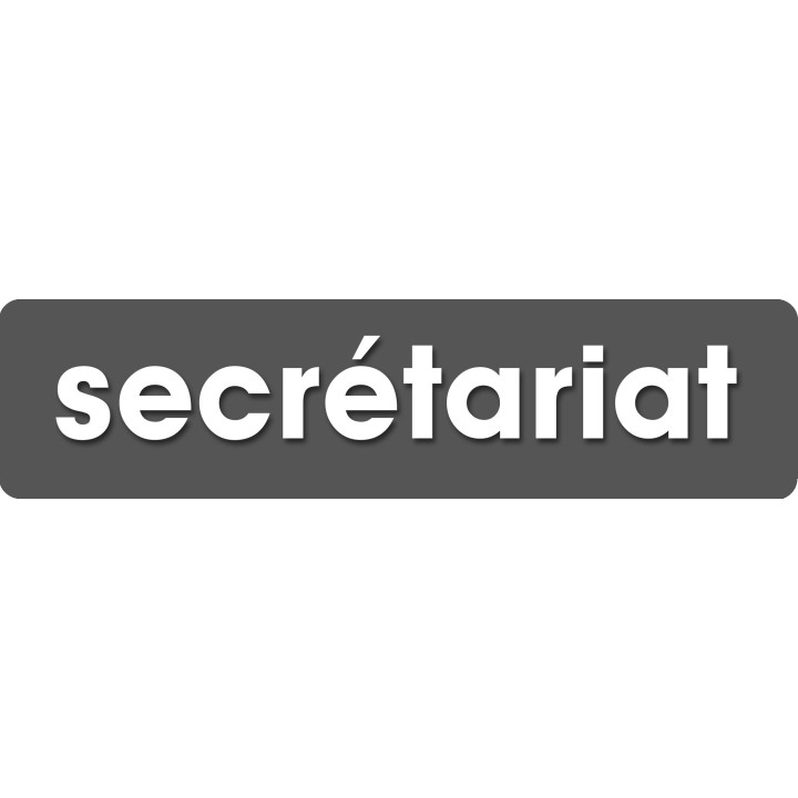 accueil secrétariat gris - 28x7cm - Sticker/autocollant