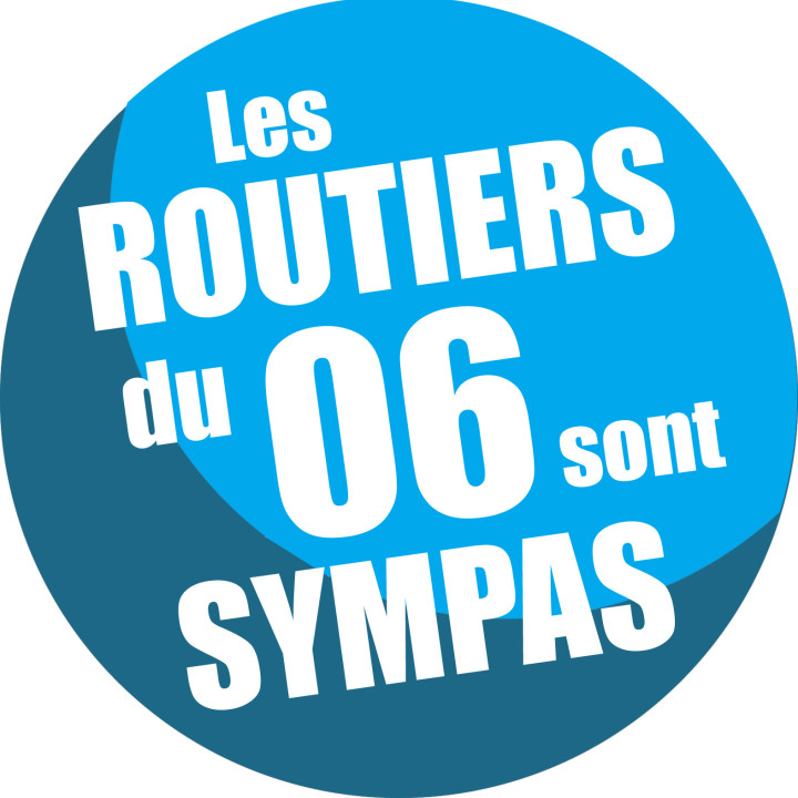 les routiers 06 des Alpes Maritimes sont sympas - 15cm - Sticker/autoc