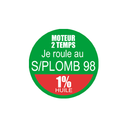 SANS PLOMB 98 mélange 1 pourcent - 10cm - Sticker/autocollant