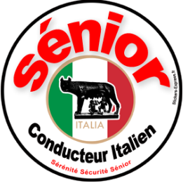 conducteur Sénior Italien - 15cm - Sticker/autocollant