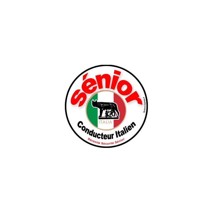 conducteur Sénior Italien - 15cm - Sticker/autocollant