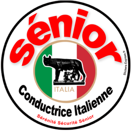 conductrice Sénior Italienne - 15cm - Sticker/autocollant