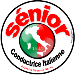 conductrice Sénior Italienne- 10cm - Sticker/autocollant