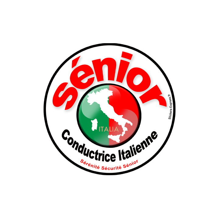 conductrice Sénior Italienne- 10cm - Sticker/autocollant