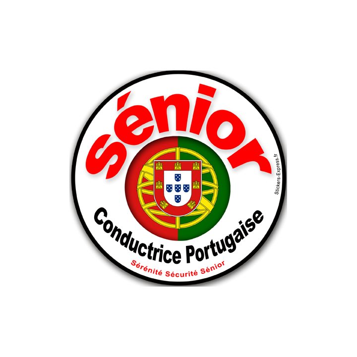 conductrice Sénior Portugaise - 15cm - Sticker/autocollant