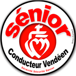 conducteur sénior Vendéen - 15cm - Sticker/autocollant