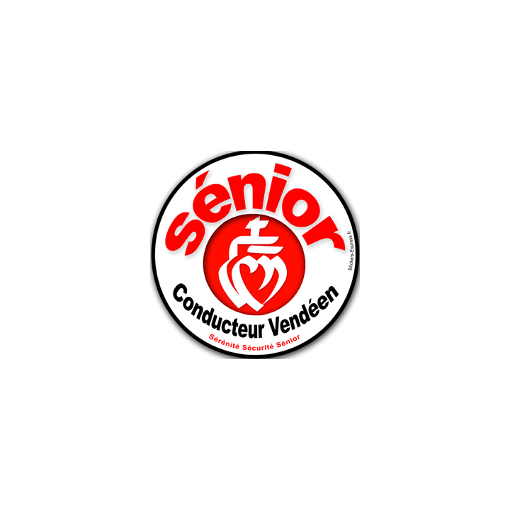 conducteur sénior Vendéen - 15cm - Sticker/autocollant