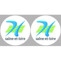 département de la Saône et Loire - 2fois 10cm - Sticker/autocollant
