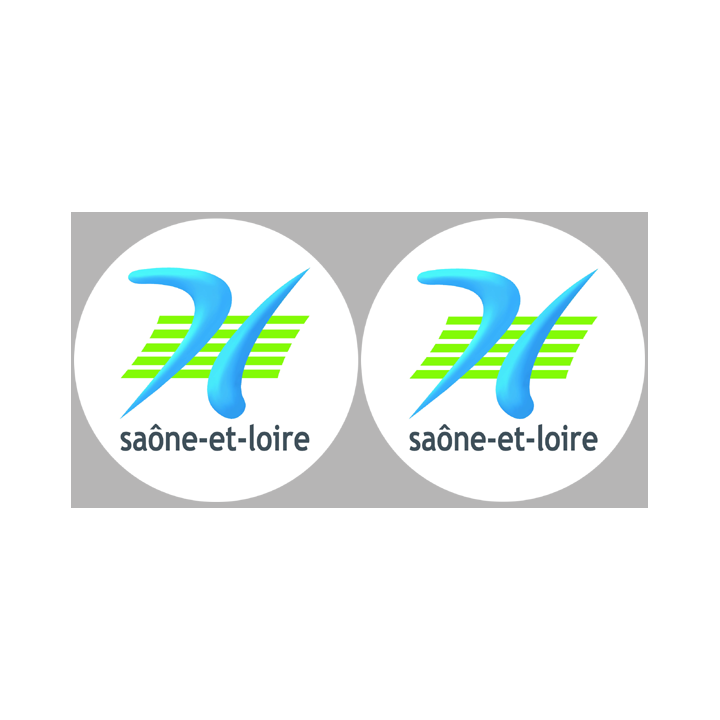 département de la Saône et Loire - 2fois 10cm - Sticker/autocollant