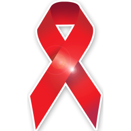 soutien contre le sida - 15x8.5cm - Sticker/autocollant