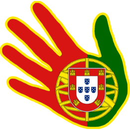 main Portugaise - 10x10cm - Sticker/autocollant
