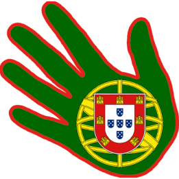 main Portugaise verte - 5x5cm - Sticker/autocollant