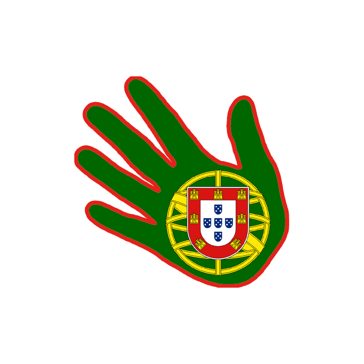 main Portugaise verte - 5x5cm - Sticker/autocollant