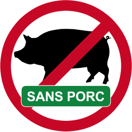 Sans porc  - 10x10cm - Sticker/autocollant