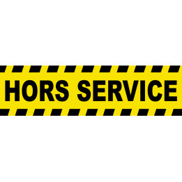 Hors service - 29x8cm - Sticker/autocollant
