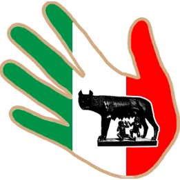 main Italienne - 5x5cm - Sticker/autocollant
