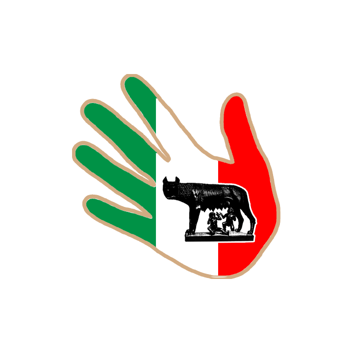 main Italienne - 5x5cm - Sticker/autocollant